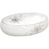 Handfat vit oval keramik vidaXL 59 x 40 x 15 cm – miniatyr 2