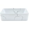Handfat vit rektangulär 46x35,5x13 cm keramik vidaXL – miniatyr 4