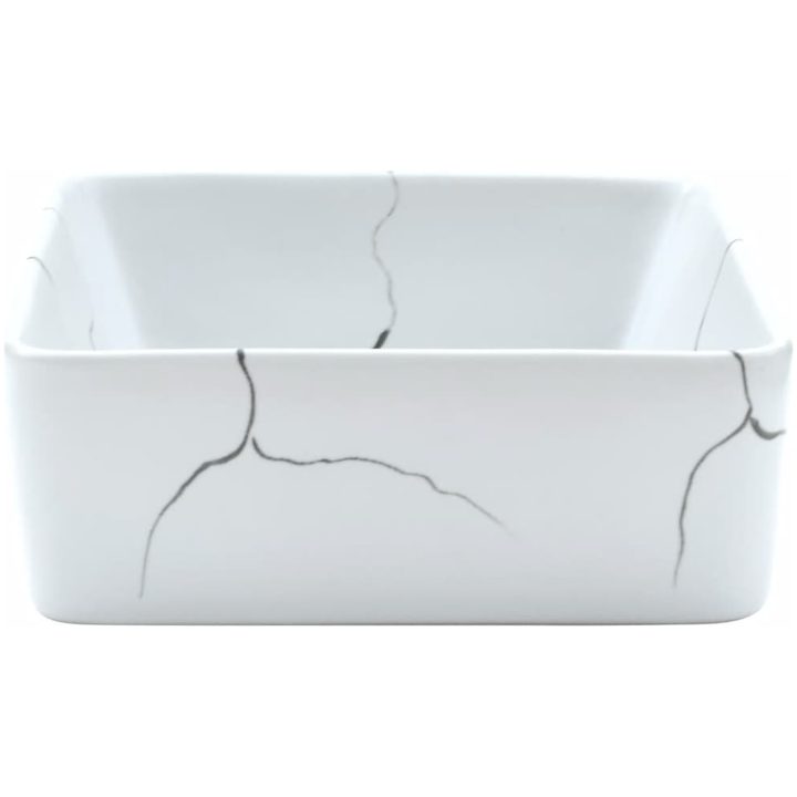 Handfat vit rektangulär 46x35,5x13 cm keramik vidaXL – bild 5