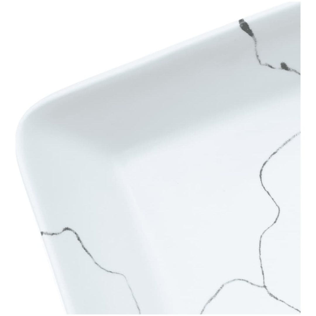 Handfat vit rektangulär 46x35,5x13 cm keramik vidaXL – bild 7