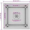 Handgjord diskho rostfritt stål vidaXL 30 x 30 x 20 cm – miniatyr 10