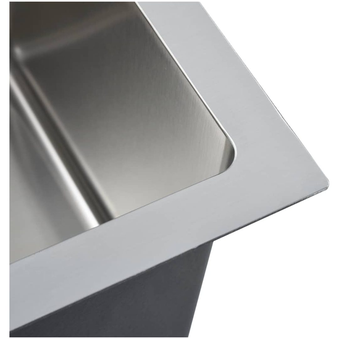 Handgjord diskho rostfritt stål vidaXL 44 x 34 x 20 cm – bild 9
