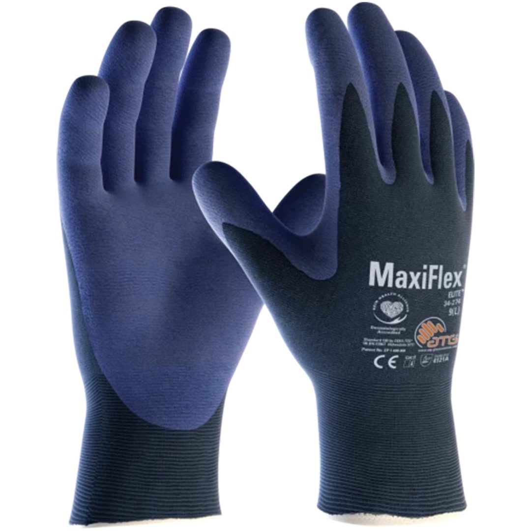 Handskar MaxiFlex Elite Marinblå ATG 5