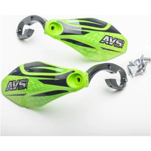Handskydd Kit Med Aluminiumsstöd Svart/grön AVS RACING