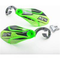 Handskydd Kit Med Aluminiumsstöd Svart/grön AVS RACING