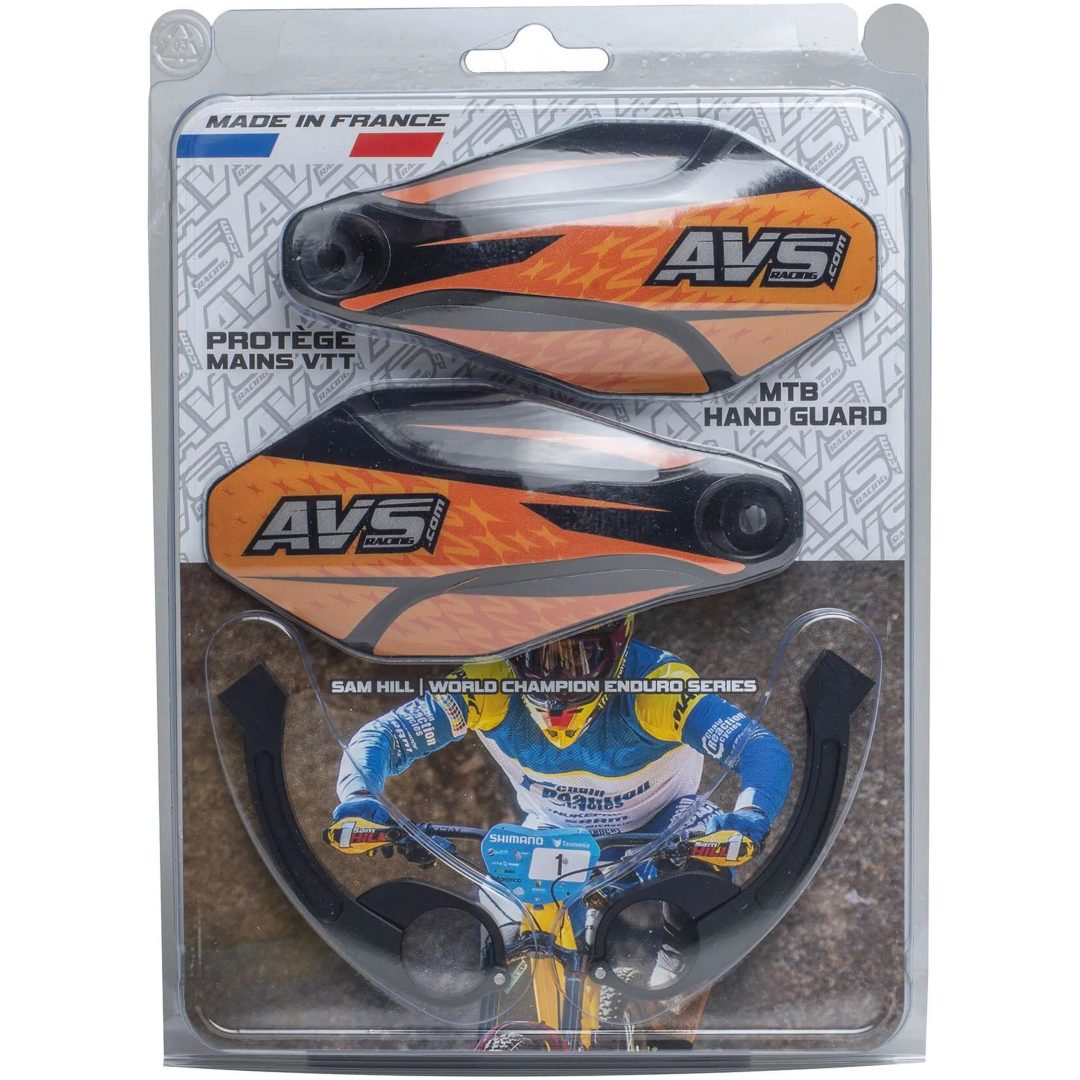 Handskydd Kit Med Aluminiumsstöd Svart/orange AVS RACING Handskydd – bild 2