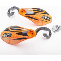 Handskydd Kit Med Aluminiumsstöd Svart/orange AVS RACING