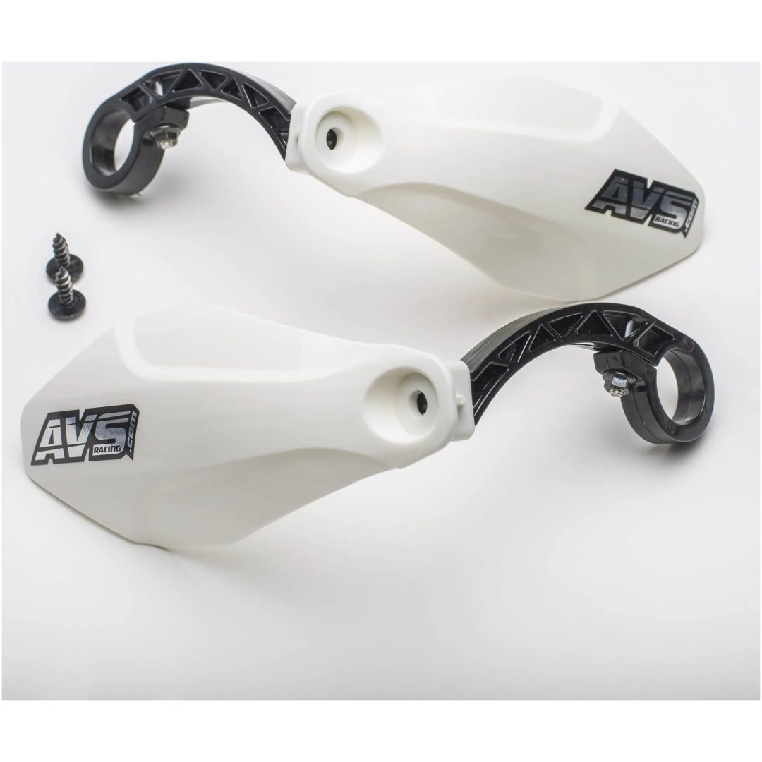 Handskydd Vit Plastic AVS RACING Handskydd