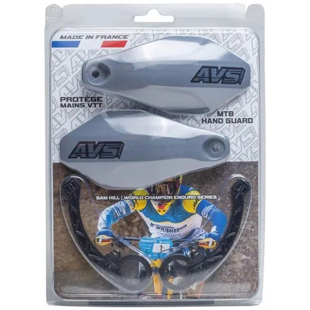 Handskyddssats Med Aluminiumsstöd Svart/grå AVS RACING Handskydd – bild 2