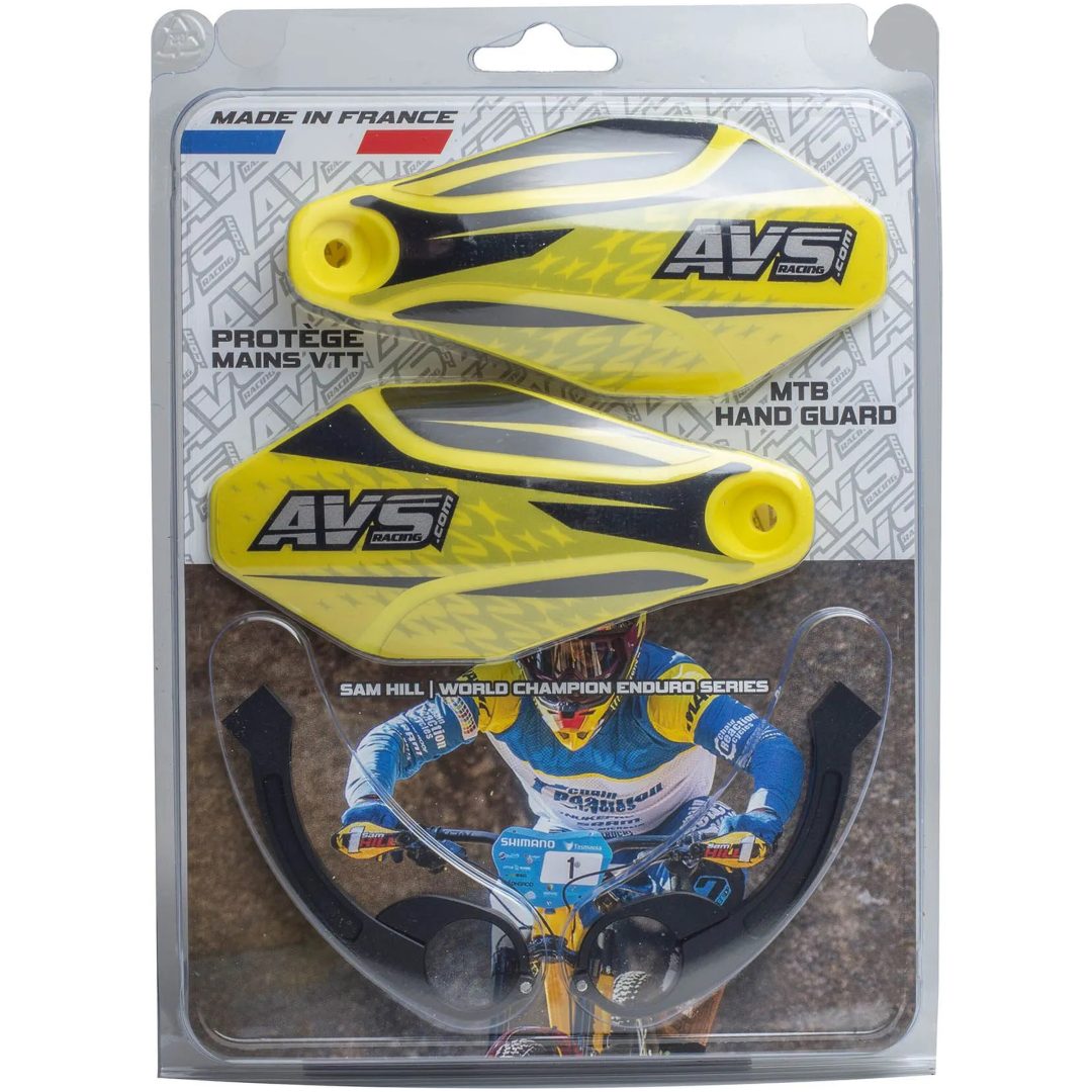 Handskyddssats Med Aluminiumsstöd Svart/gul AVS RACING Handskydd – bild 2