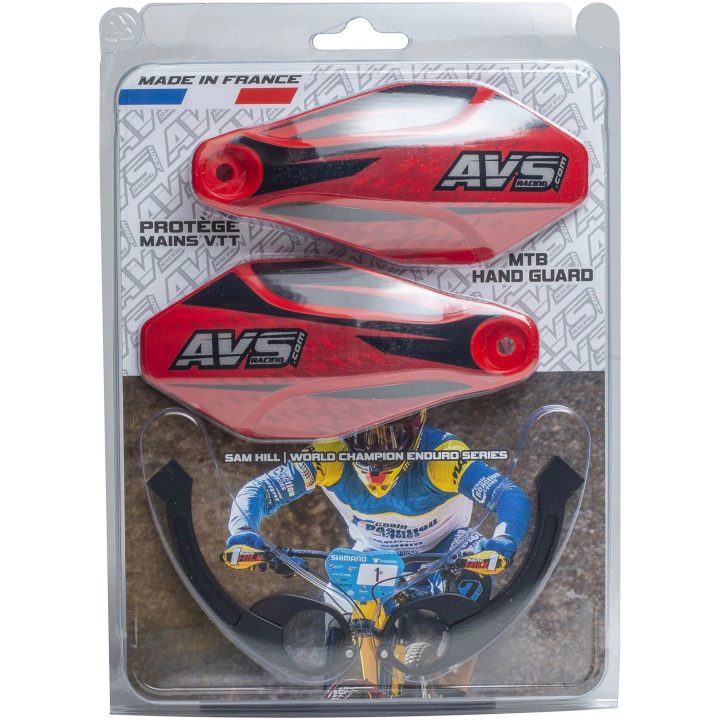Handskyddssats Med Aluminiumsstöd Svart/röd AVS RACING Handskydd – bild 2
