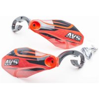 Handskyddssats Med Aluminiumsstöd Svart/röd AVS RACING