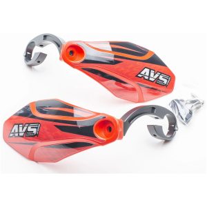 Handskyddssats Med Aluminiumsstöd Svart/röd AVS RACING