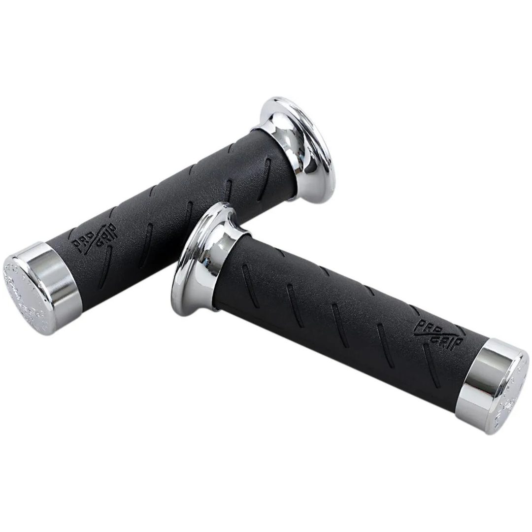 Handtag Cruiser 22mm Svart/Chrome PROGRIP Par / 140mm – bild 2