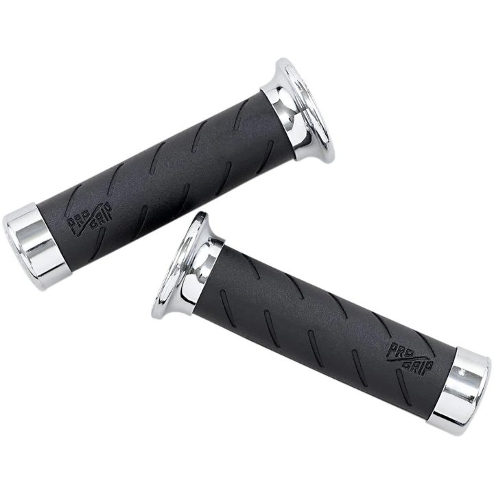 Handtag Cruiser 22mm Svart/Chrome PROGRIP Par / 140mm – bild 3