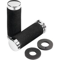 Handtag Cruiser Foam 22 mm Svart/Krom PARTS UNLIMITED