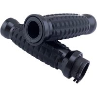 Handtag Grenade Svart Polerad Aluminium Gummi DRAG SPECIALTIES