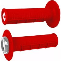 Handtag Half Waffle V2.1 Lock-on Röd/silver ODI