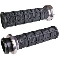 Handtag Harley Hart-luck Signature V-twin Lock-on Svart/silver ODI