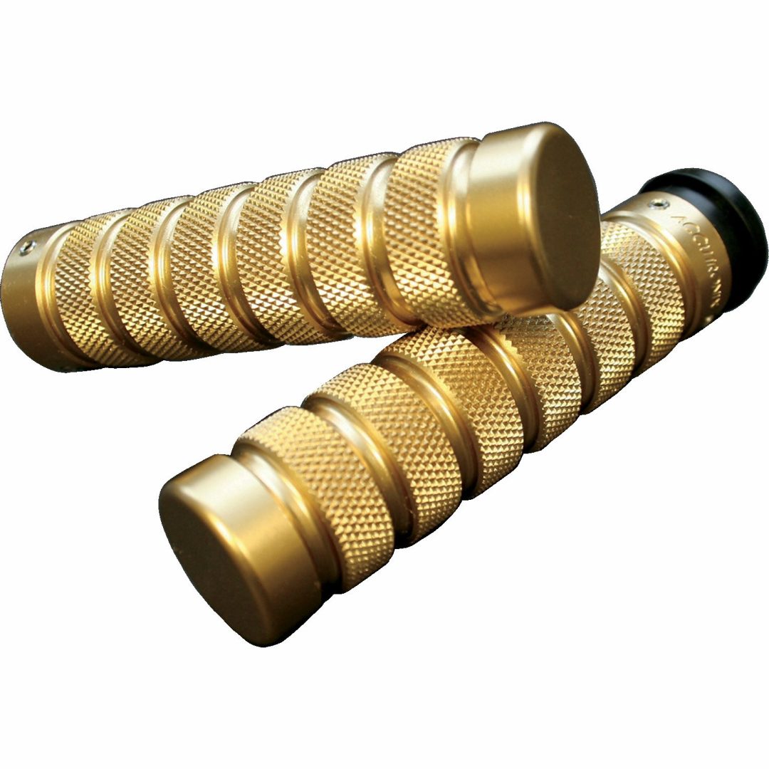 Handtag Knurled Notched Mässing Polerad ACCUTRONIX