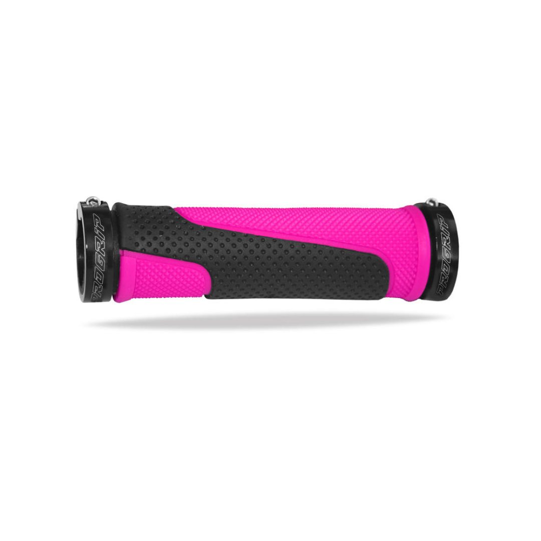 Handtag Lock-on Diamond Svart/fluorescerande Rosa PROGRIP Handtag