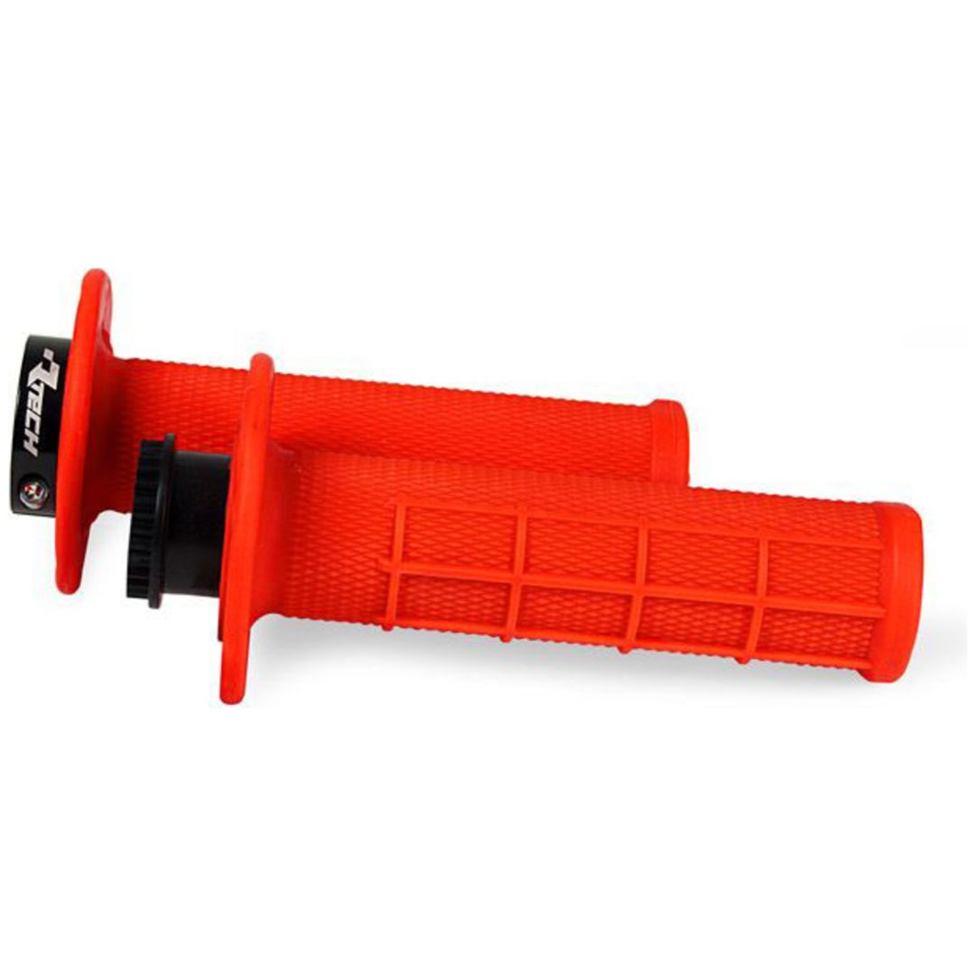 Handtag Lock-On Half Waffle Neon/Röd Rtech
