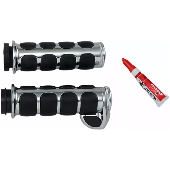 Handtag Premium Iso Chrome Kuryakyn Med Throttle Boss – bild 2
