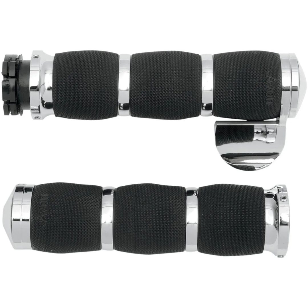Handtag Touring 3-Ring 25,4 mm Krom AVON GRIPS Par