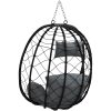 Hängande Ägg Stol Basket utan Stöd Antracit Poly Rattan vidaXL Large – miniatyr 7