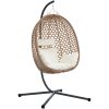Hängande Äggstol Basket med Stativ Kaffe Poly Rattan vidaXL Standard – miniatyr 2