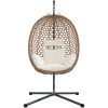 Hängande Äggstol Basket med Stativ Kaffe Poly Rattan vidaXL Standard – miniatyr 5