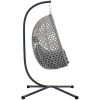 Hängande Äggstol Korg med Stöd Grå Poly Rattan vidaXL Standard – miniatyr 7