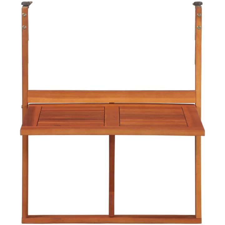 Hängande balkongbord 64,5x44x80 cm massivt akaciaträ vidaXL – bild 4