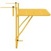 Hängande Balkongbord Fällbart Senapsgul 60x40 cm Stål vidaXL 60 x 39 x 50 cm, 60 x 39 x 57,5 cm, 60 x 39 x 65 cm – miniatyr 7