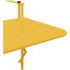 Hängande Balkongbord Fällbart Senapsgul 60x40 cm Stål vidaXL 60 x 39 x 50 cm, 60 x 39 x 57,5 cm, 60 x 39 x 65 cm – miniatyr 8