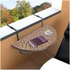 Hängande balkongbord terrakotta och mosaik vidaXL 76 x 56 x 64 cm – miniatyr 1
