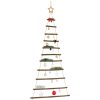 Hängande julgran med toppstjärna naturlig gren vidaXL 74 x 150 cm – miniatyr 1
