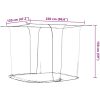Hängande myggnät 156 mesh vit vidaXL 220 x 120 x 150 cm – miniatyr 8