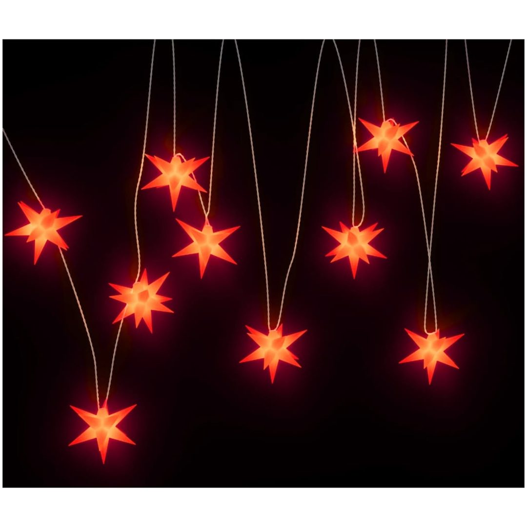 Hängande stjärna 10 LEDs röd 10 cm vidaXL – bild 4