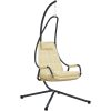 Hängande Stol med Ställning och Dyna Beige Stål vidaXL Large – miniatyr 2