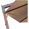 Hängande trädgårdsparasoll med stång taupe vidaXL 3.5 x 2.9 m – miniatyr 6