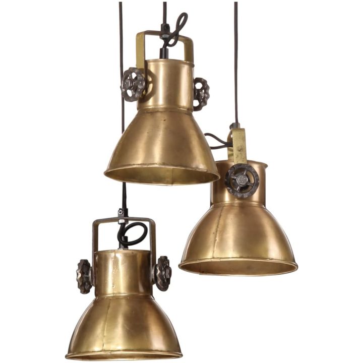 Hänglampa 25 W antik mässing 30x30x100 cm E27 vidaXL – bild 7
