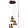 Hänglampa 25 W antik mässing 30x30x100 cm E27 vidaXL – miniatyr 9
