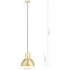 Hänglampa 25 W mässing rund E27 vidaXL ⌀28.5 cm – miniatyr 9