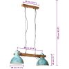 Hänglampa 25 W nött blå 85x28x109 cm E27 vidaXL – miniatyr 7