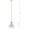 Hänglampa 25 W silver rund E27 vidaXL ⌀28.5 cm – miniatyr 9