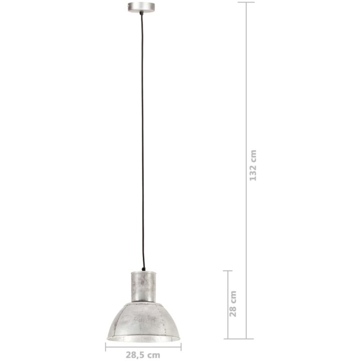 Hänglampa 25 W silver rund E27 vidaXL ⌀28.5 cm – bild 9