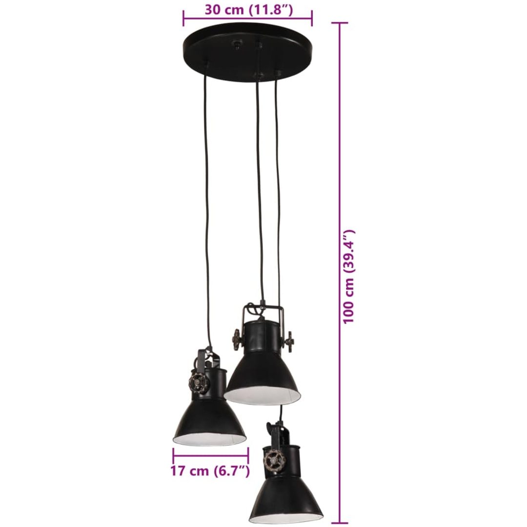 Hänglampa 25 W svart 30x30x100 cm E27 vidaXL – bild 9