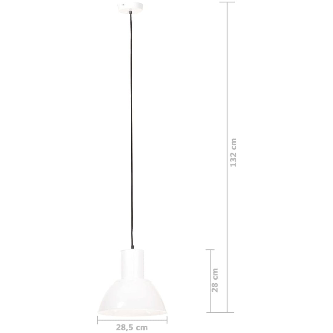 Hänglampa 25 W vit rund 28,5 cm E27 vidaXL ⌀28.5 cm – bild 9