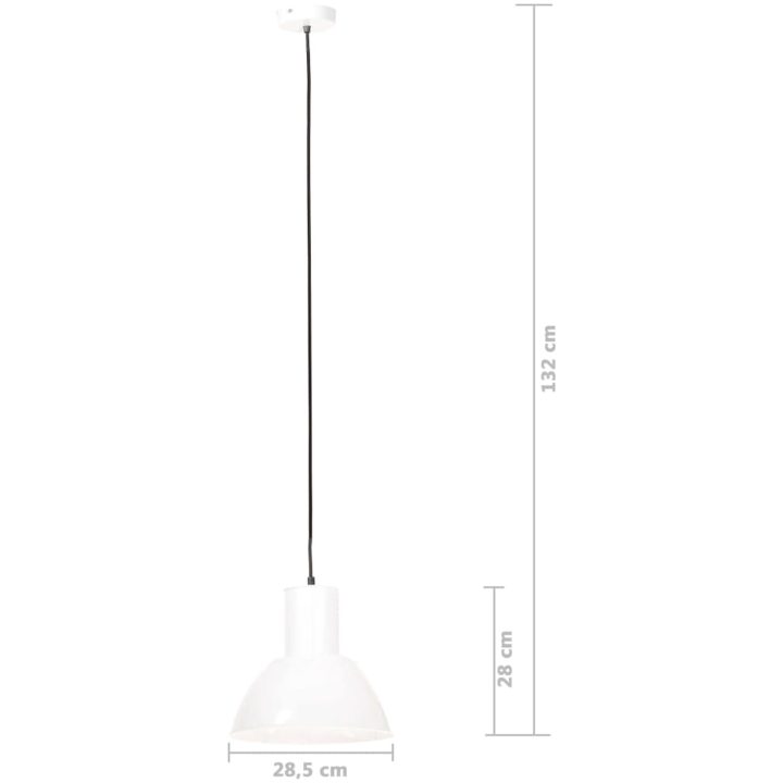 Hänglampa 25 W vit rund 28,5 cm E27 vidaXL ⌀28.5 cm – bild 9